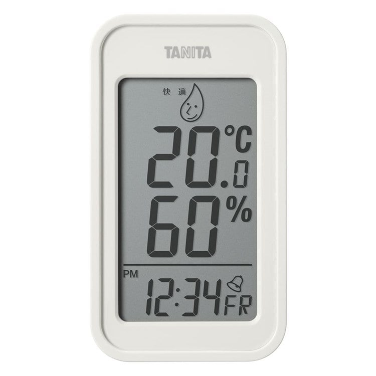 温湿度計 デジタル 温度計 温湿度計 TT-589-BL タニタ TANITA 温湿度計 時計 快適空間   ブルーグレー ウォームグレー アイボリー