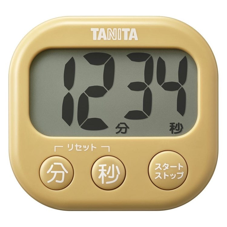 タイマー キッチンタイマー 大文字 抗菌でか見えタイマー TD-429-BL 送料無料 タニタ TANITA キッチンタイマー 大文字 見やすい 便利 マスタードイエロー［メール便］