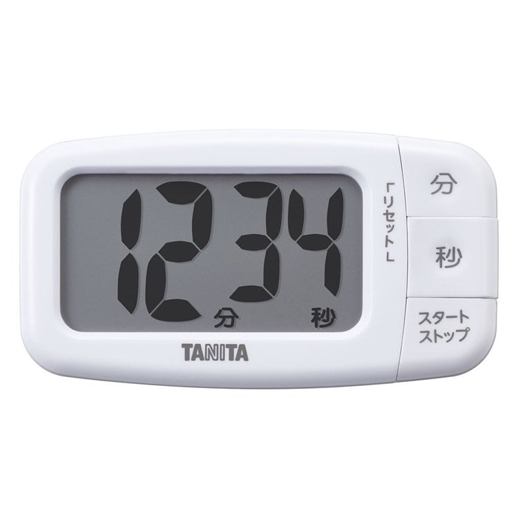 タイマー キッチンタイマー 大文字 抗菌でか見えタイマー TD-430-GR 送料無料 タニタ TANITA キッチンタイマー 大文字 見やすい 便利 ココナッツホワイト［メール便］