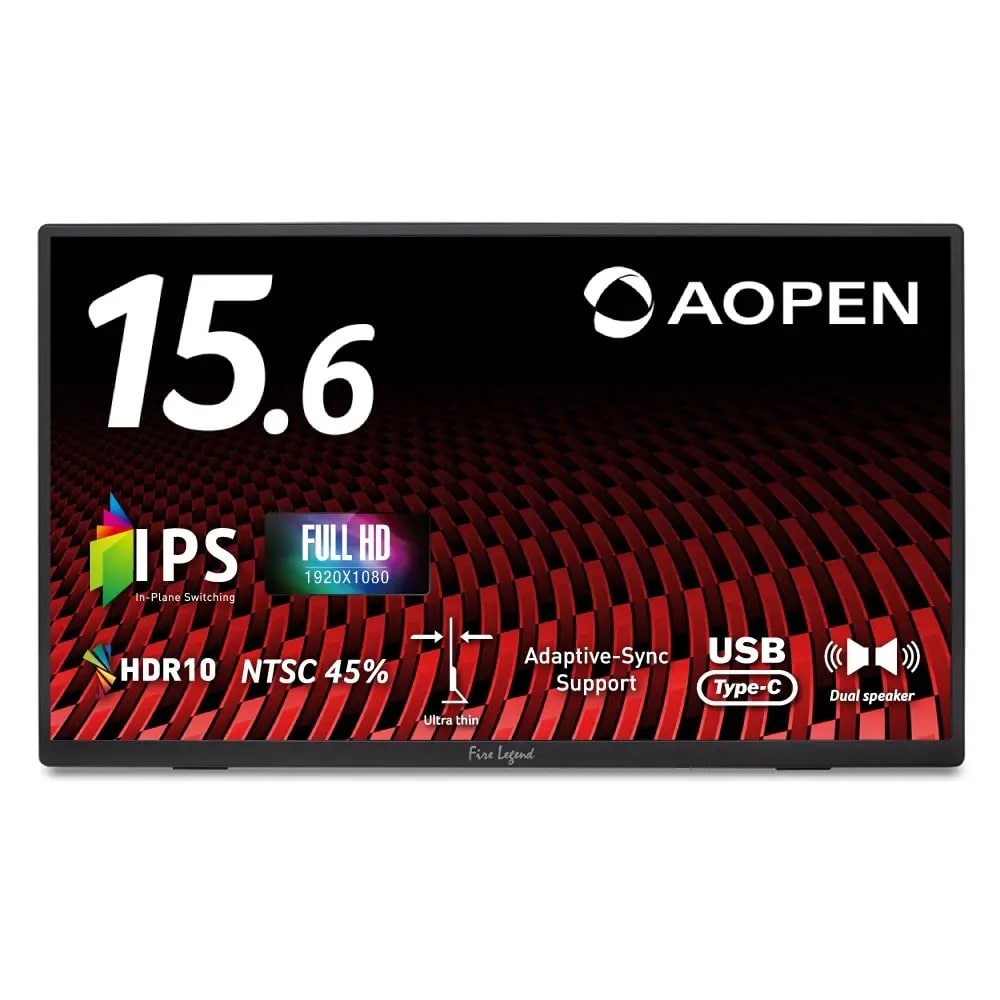 AOPEN モバイルモニター 15.6インチ フルHD IPS 非光沢 ブラック 16PM1QJbmiuux