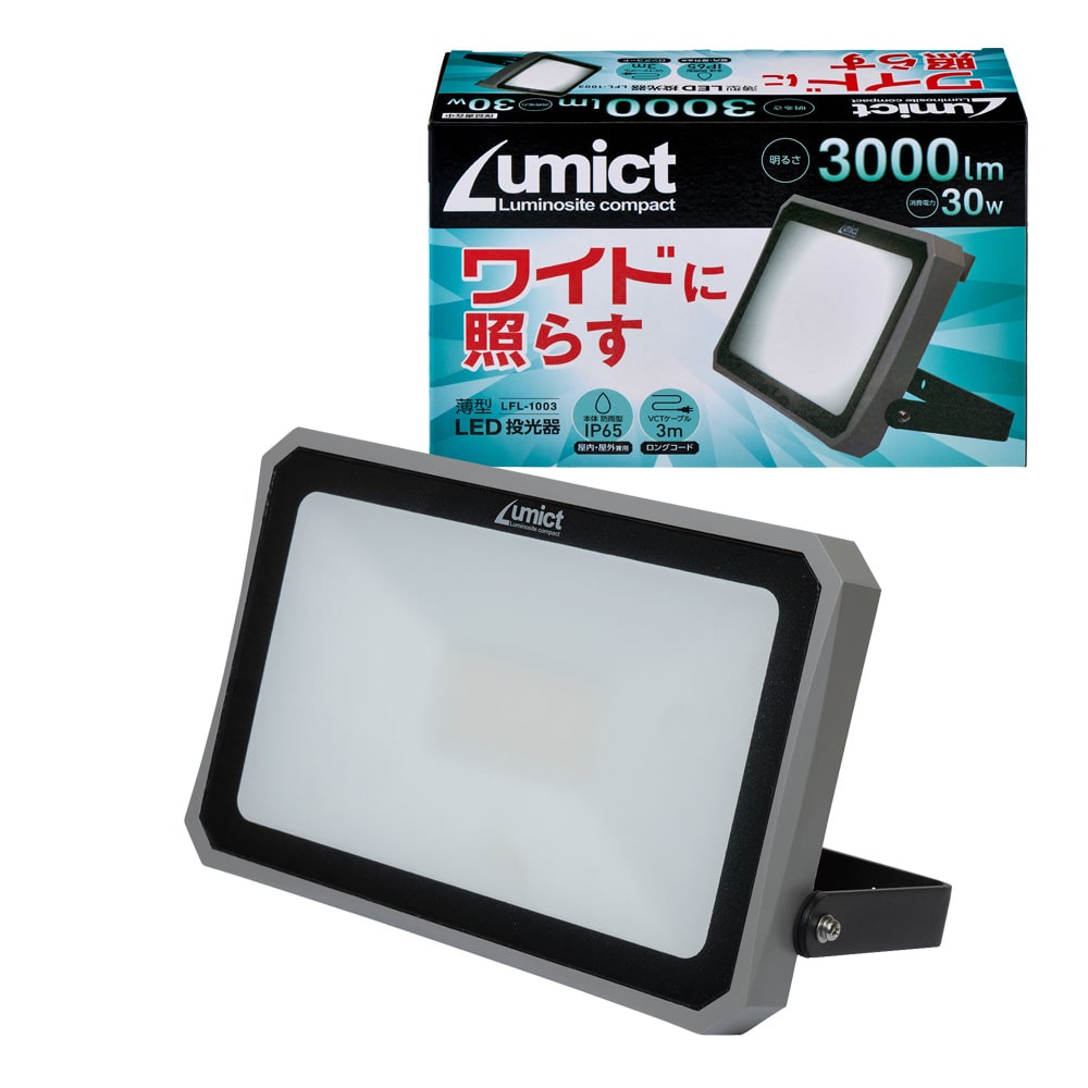 ELPA AC式投光器3000LM LFL-1003