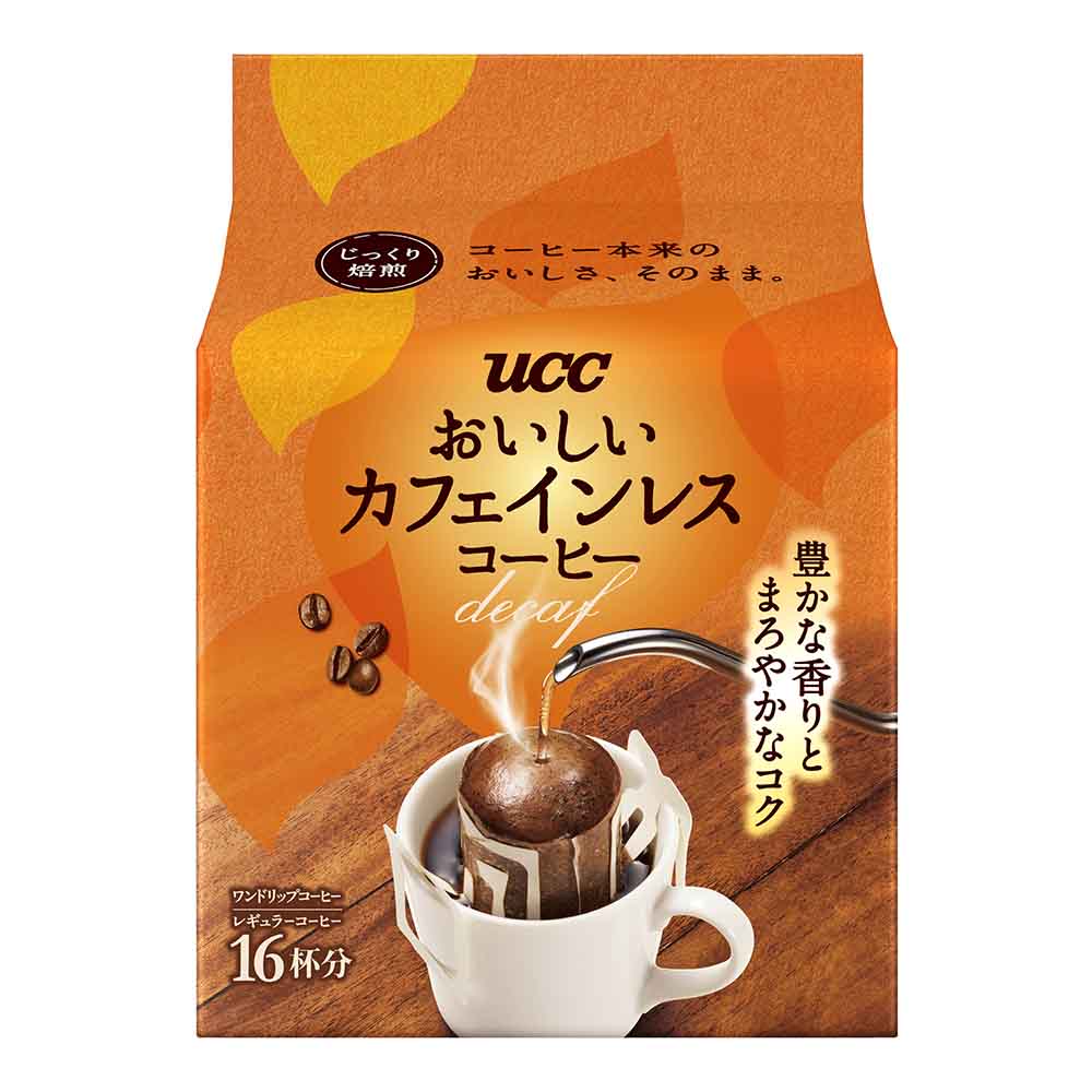 おいしいカフェインレス 【6個セット】UCC おいしいカフェインレスコーヒー ワンドリップコーヒー 16P 352027