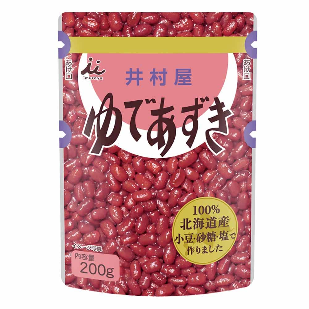 【10個セット】井村屋 北海道パウチゆであずき200g