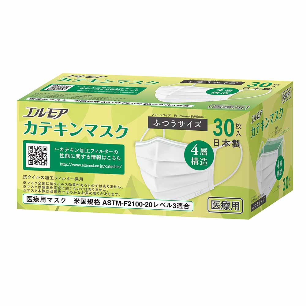 エルモア 4コ]エルモア カテキンマスク ふつうサイズ 30枚 142715