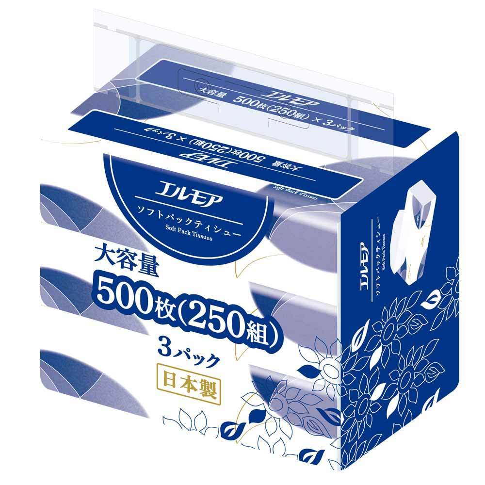 エルモア 【24個セット】エルモアソフトティシュー250W3P