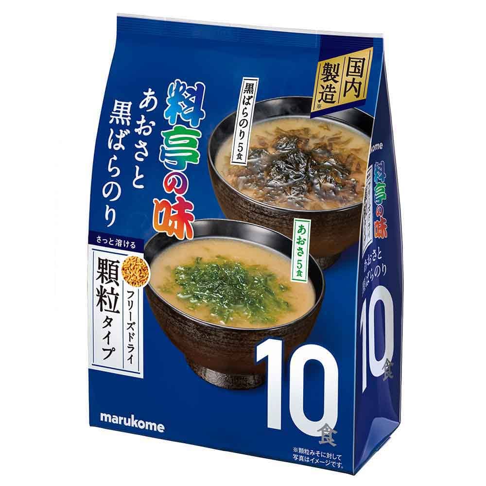 【6袋】料亭の味 お徳用 フリーズドライ顆粒 あおさと黒ばら 10食