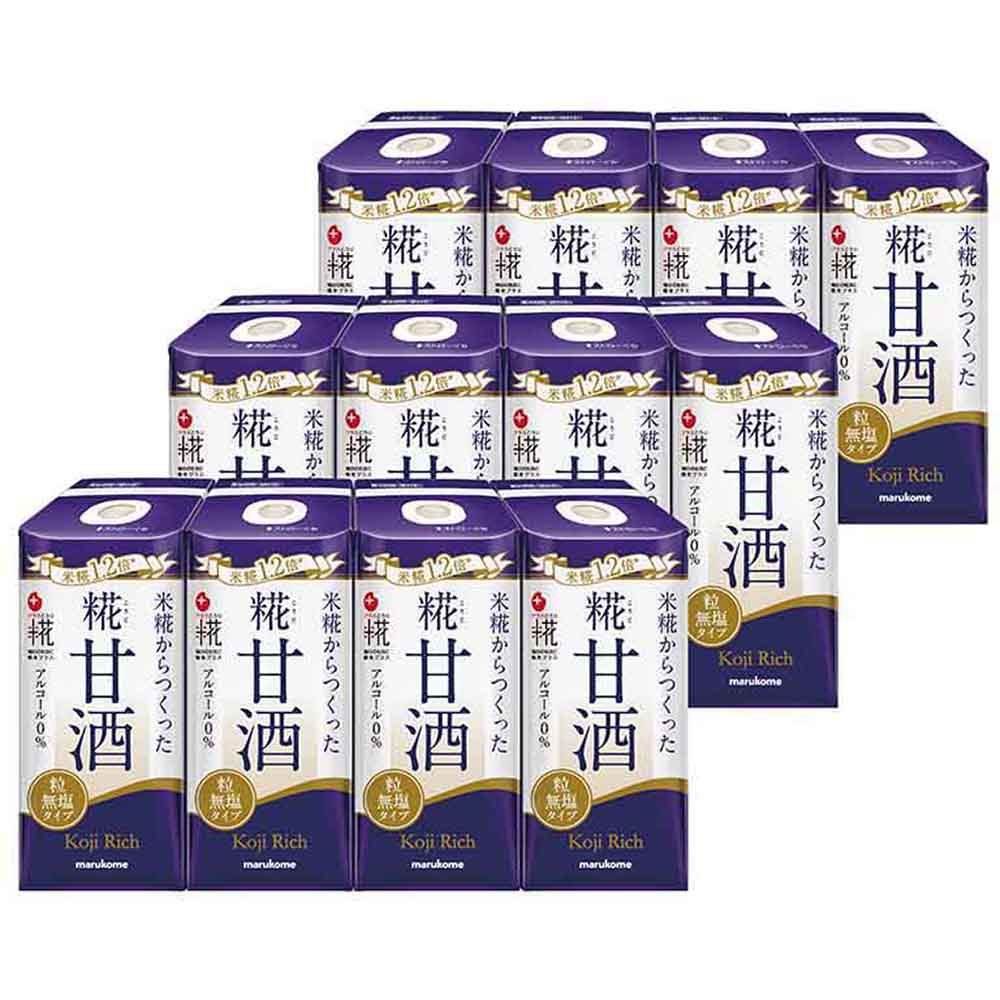 プラス糀 プラス糀 糀甘酒 LL 糀リッチ粒 165ml×12