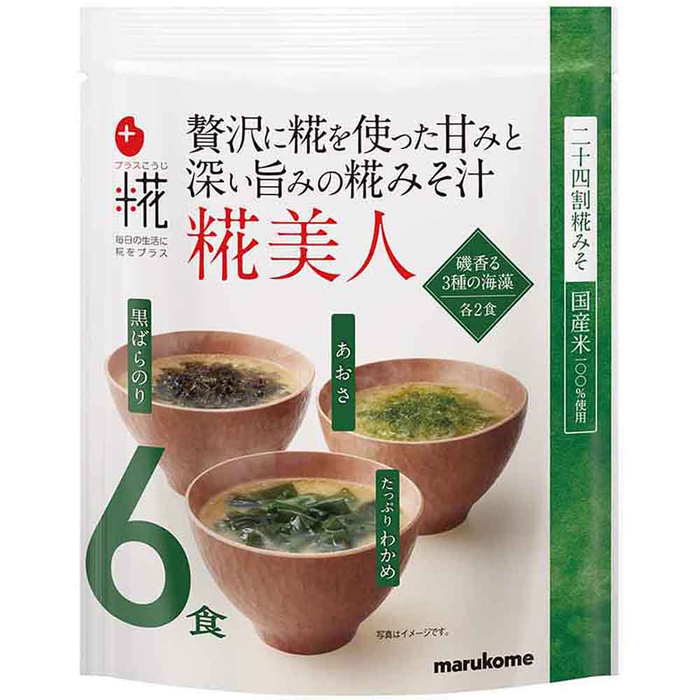 プラス糀 生みそ汁糀美人 海藻 6食