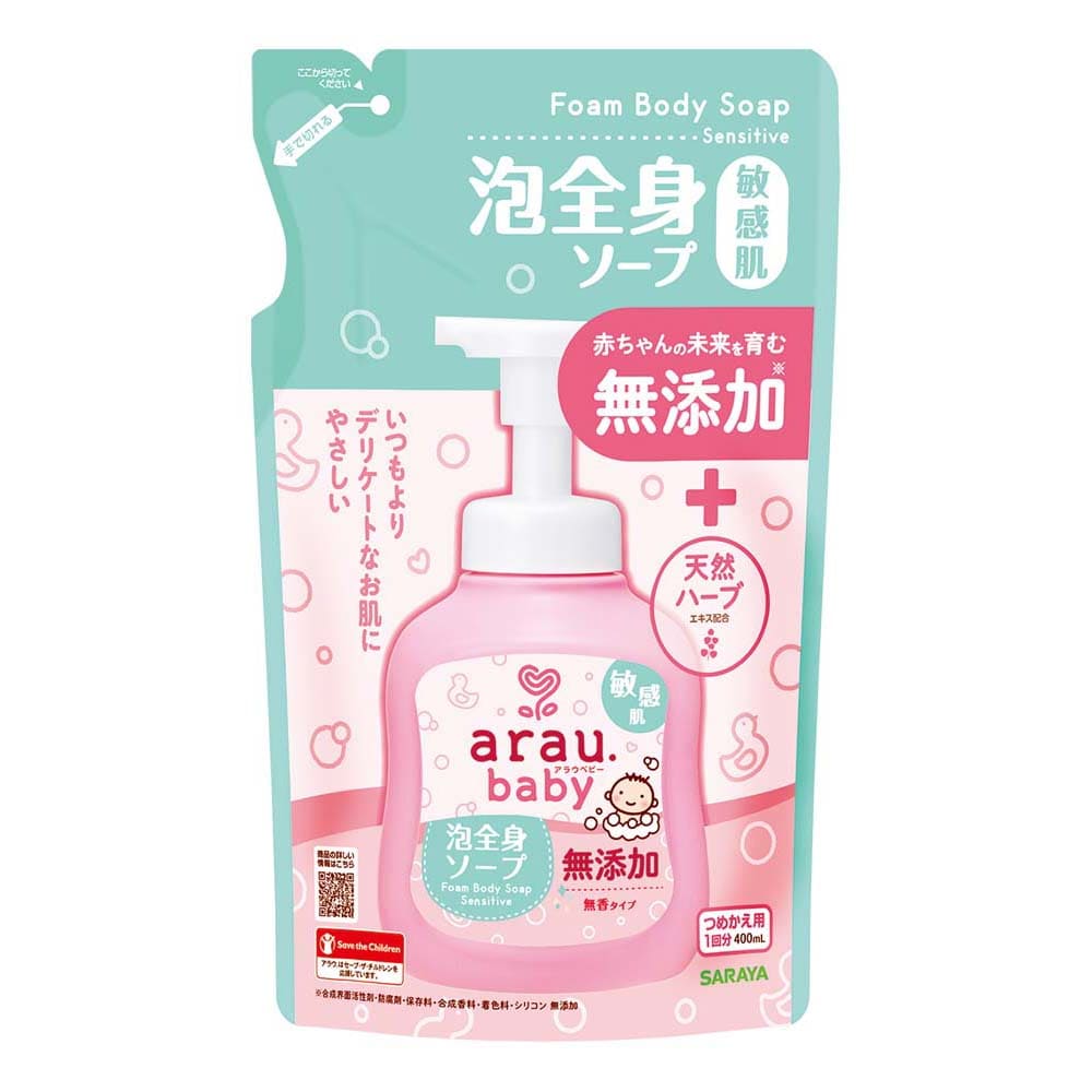 サラヤ アラウ.ベビー 泡全身ソープ 敏感肌 詰替用 400ml