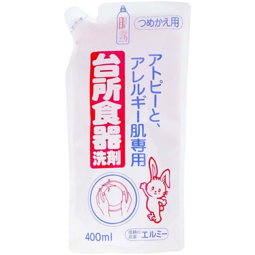エルミー elmie エルミー アトピーとアレルギー肌専用 台所食器洗剤 詰替え 400mL