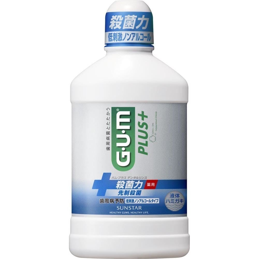 GUM 【3個セット】GUM プラスデンタルリンス450ml 低刺激ノンアルコールタイプ