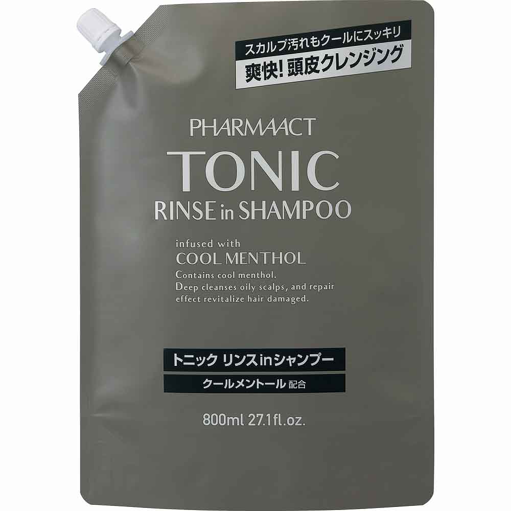 【3個セット】ファーマアクト クールトニックリンスインシャンプー 800ml 詰替え