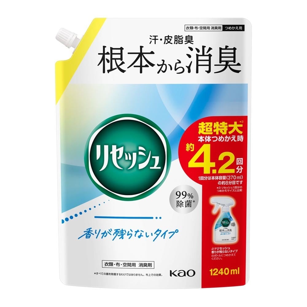 リセッシュ リセッシュ 香りが残らないタイプ つめかえ用 1240ml