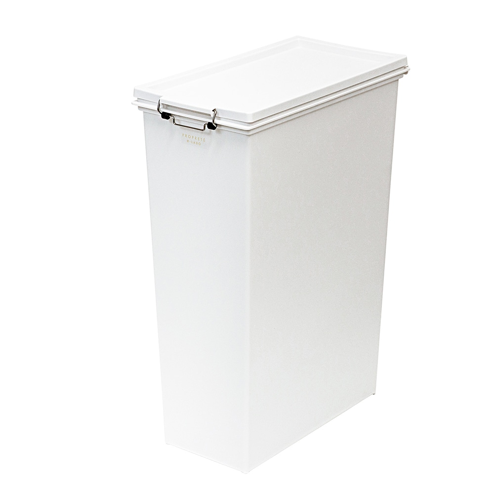 天馬 スリム ゴミ箱 45L 防臭 フタ パッキン付 大容量 ホワイト ELP-SP45DEO