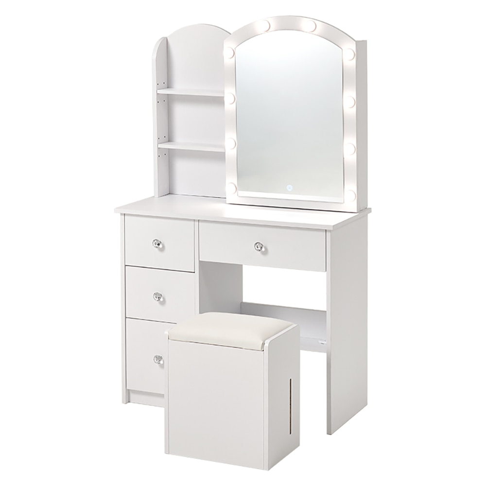 ドレッサー 幅80cm MD-5840WH 【時間指定不可】【代引不可】【同梱不可】