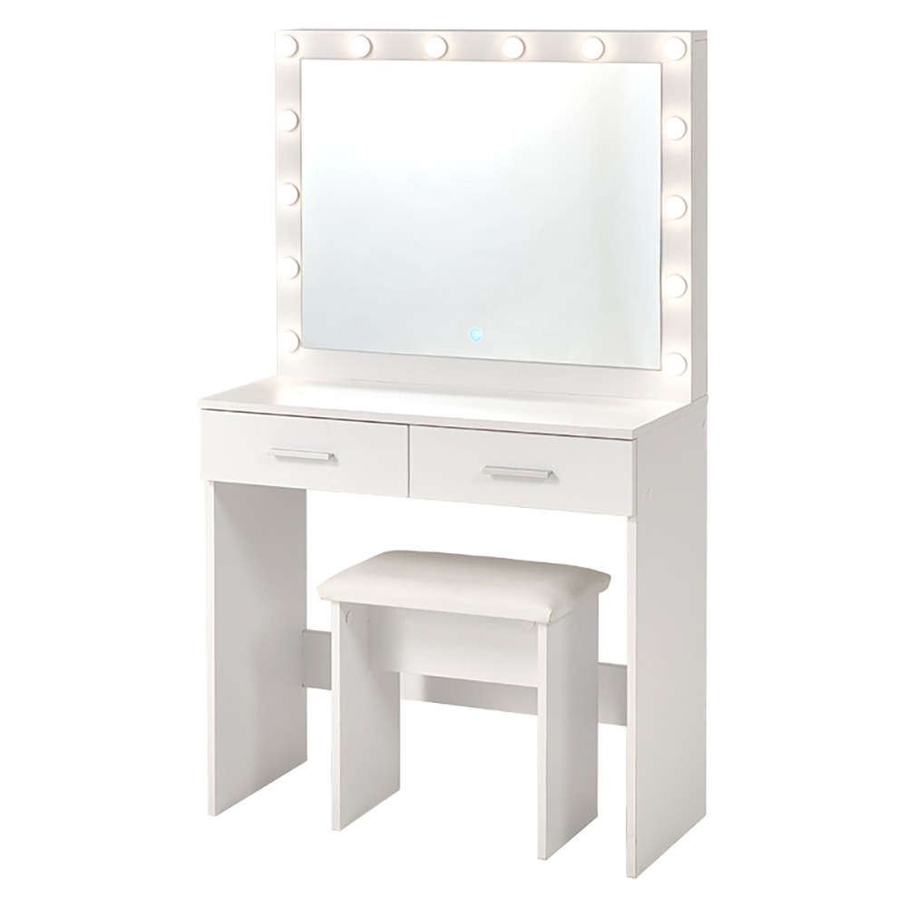 ドレッサー 幅75cm MD-5846WH 【時間指定不可】【代引不可】【同梱不可】