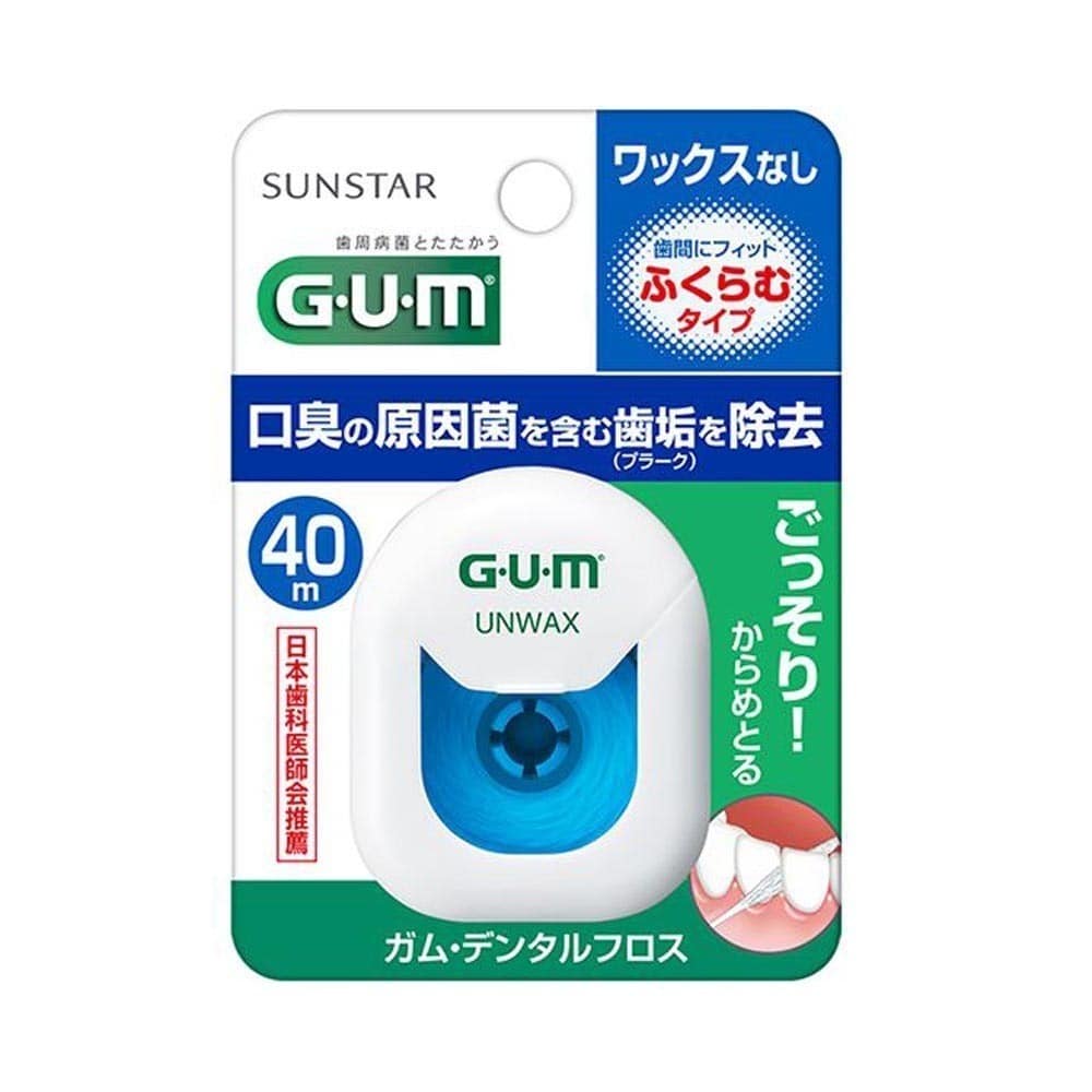 GUM GUM デンタルフロス 40mふくらむタイプアンワックス
