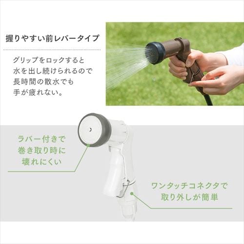 フルカバーホースリール スリムHG 10M FSHG-10 ホワイト ホワイト