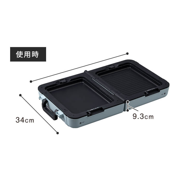 ホットプレート 大型 両面 3枚 DPOL-W31-C アイボリー (平面/たこ焼き 25穴/焼き肉) アイボリー