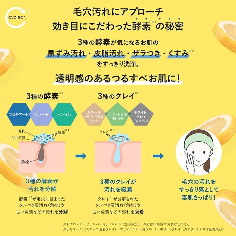 【2個セット】CyCLear ビタミンC 酵素泡洗顔 本体 300ml