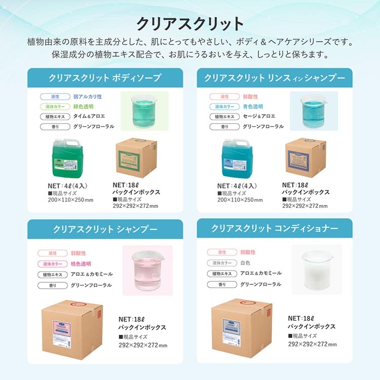 【2個セット】スクリット クリアスクリット リンスインシャンプー 4L