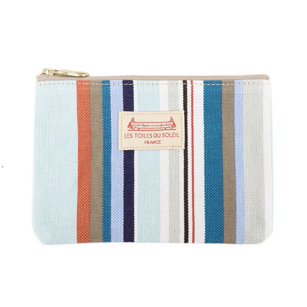 [A292]フラットソレイユポーチ(ヨコハマ ブラン ターコイズ/YOKOHAMA Blanc Turquoise) コスメポーチ ペンケース
