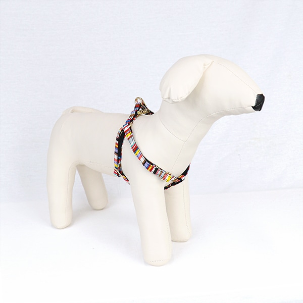 [AG016]ベルトハーネスSS Sunbrella素材(トム マルチ/TOM Multi) サンブレラ 撥水 褪色耐性 防カビ 犬用 ペット お散歩 おしゃれ