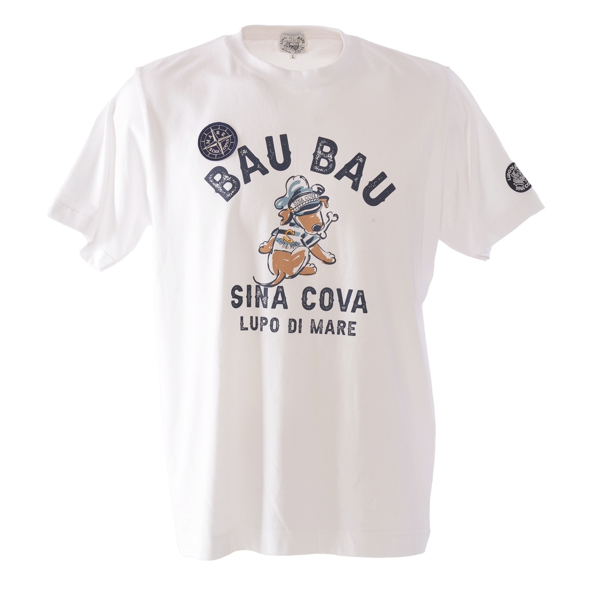 [SINA COVA(シナコバ)]半袖Tシャツ ユニセックス(男女兼用)(BAU,BAU.) 25120550 ホワイト S