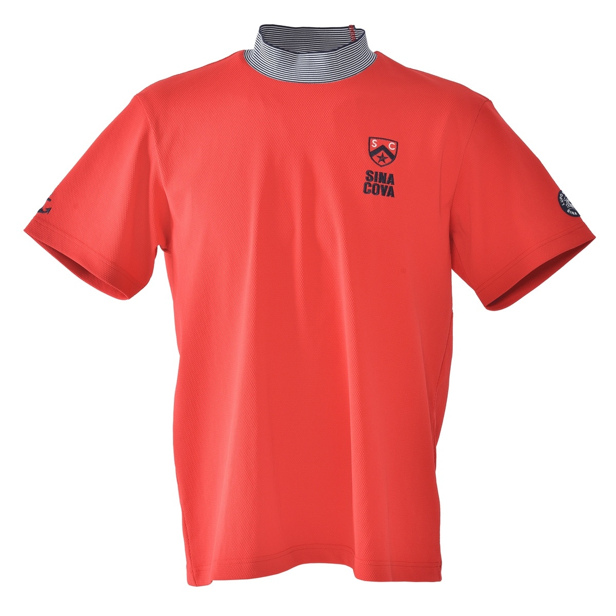 [SINA COVA]モックネックTシャツ Lサイズ レッド 26150520