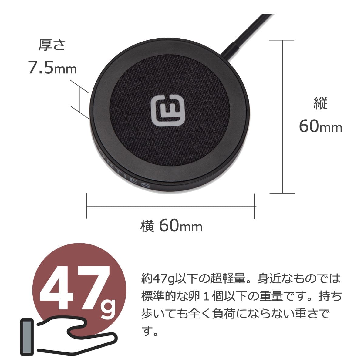 MagSafe 充電器 急速 iPhone対応 ワイヤレス充電器 40s MS1 バイオレットモーブ 単品