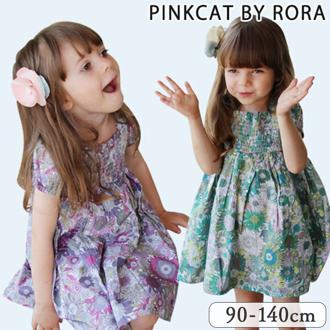 Rora ワンピース キッズ 通販 ローラ ワンピ スビー 半袖 花柄 フラワー お花 綿100% コットン100 夏服 春 夏 カジュアル ナチュラル かわいい おしゃれ 女の子 女子 子供 子ども こども 子ども服 子供服 こども服 キッズファッション
