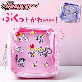 コスメポーチ 通販 The Powerpuff Girls グッズ パワパフグッズ FLAPPER 小物入れ 化粧ポーチ 携帯 持ち歩き ステッカー風ポーチ マチあり おしゃれ 可愛い キャラクター 中高生 大人 贈り物 ギフト