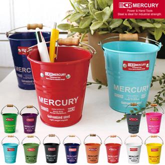 マーキュリー バケツ 通販 ブリキバケツ 雑貨 おしゃれ MERCURY ミニバケツ ブリキ スチール ガーデニング 花壇 植木鉢 鉢植え 鉢カバー ペン立て ペンスタンド 小物入れ インテリア小物