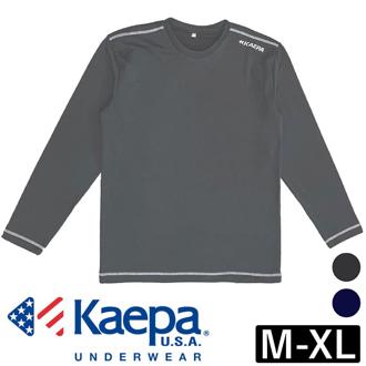 長袖 tシャツ メンズ 通販 Kaepa 長袖丸首シャツ Tシャツ カットソー フリース トップス ブランド ケイパ 中学生 高校生 男子 スポーツ 防寒 アメカジ カジュアル おしゃれ かっこいい ロングスリーブ メンズアパレル