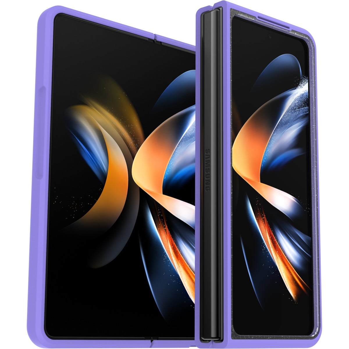 [OUTLET] Galaxy Z Fold4 ケース Thin Flex 耐衝撃 スパークルパープルエクシング OtterBox オッターボックス (77-90907)