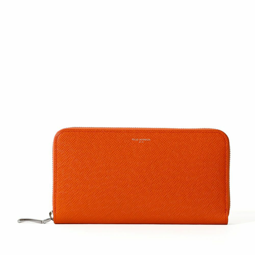 ペッレモルビダBA311-ラウンドジップウォレット（ミディアム）　ORANGE