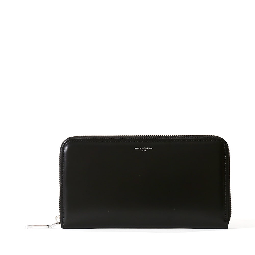 ペッレモルビダBA711-ラウンドジップウォレット(ミディアム)　BLACK