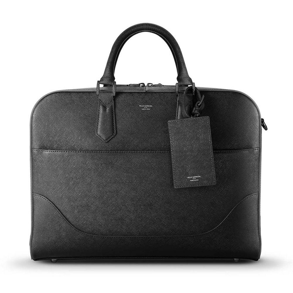 ペッレモルビダCA015-ブリーフバッグ(1室タイプ)B　BLACK×MATTE BLACK