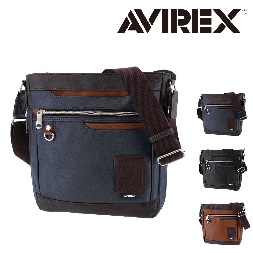 アヴィレックス AVIREX ショルダーバッグ スチュアート STUART ax5007 2.ネイビー -60x60 メンズ
