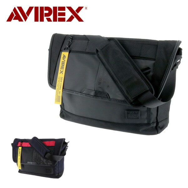 アヴィレックス AVIREX フラップショルダー メッセンジャーバッグ スーパーホーネット avx592 10x10 1.ブラック メンズ