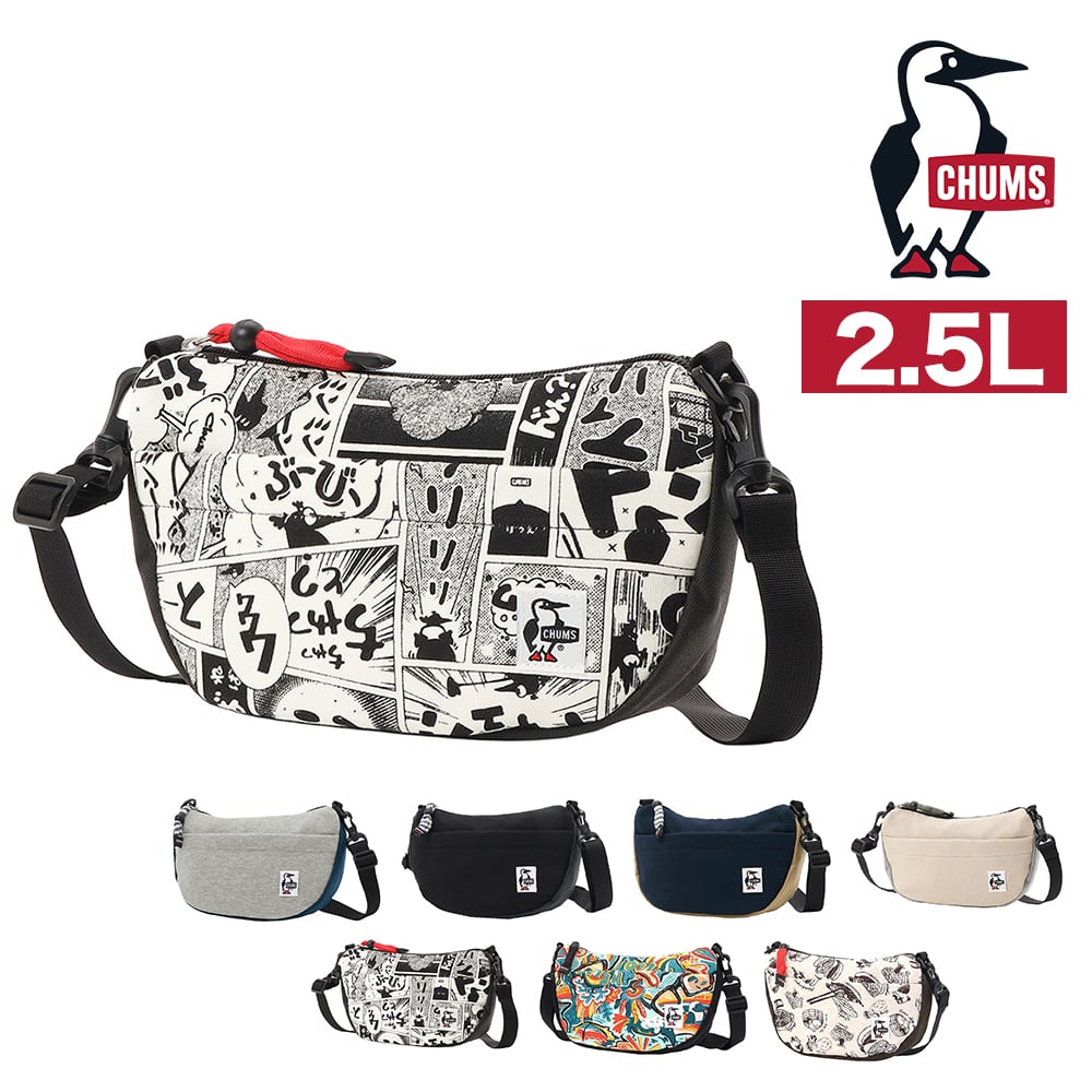 チャムス ショルダーバッグ 2WAY 2.5L CHUMS ミニバナナショルダースウェットナイロン CH60-3609 5.オノマトペ -603609z404