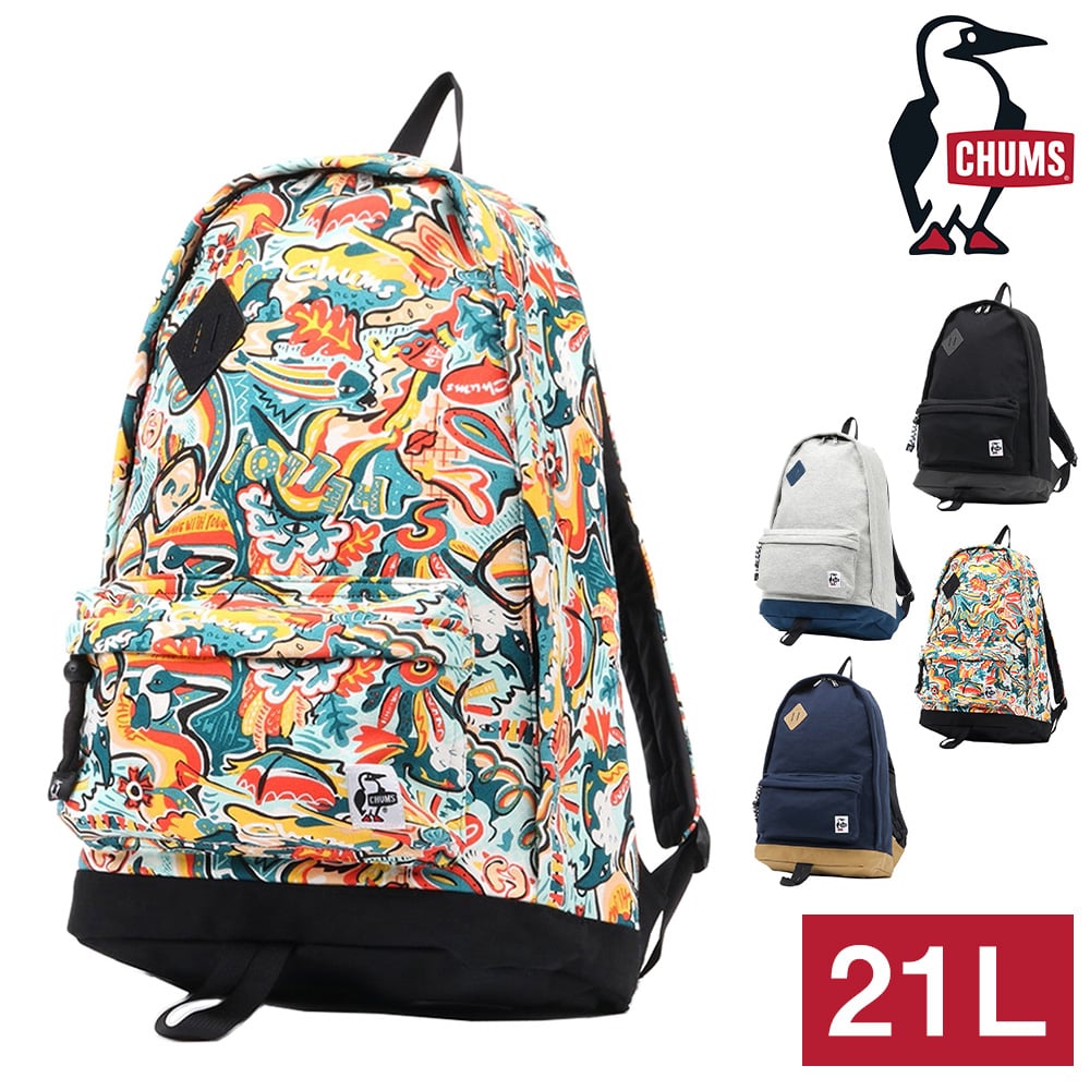 チャムス CHUMS リュックサック Classic Day Pack Sweat Nylon II クラシックデイパックスウェットナイロン2 CH60-3732 4.ハッピーレインボー -99x603732z308