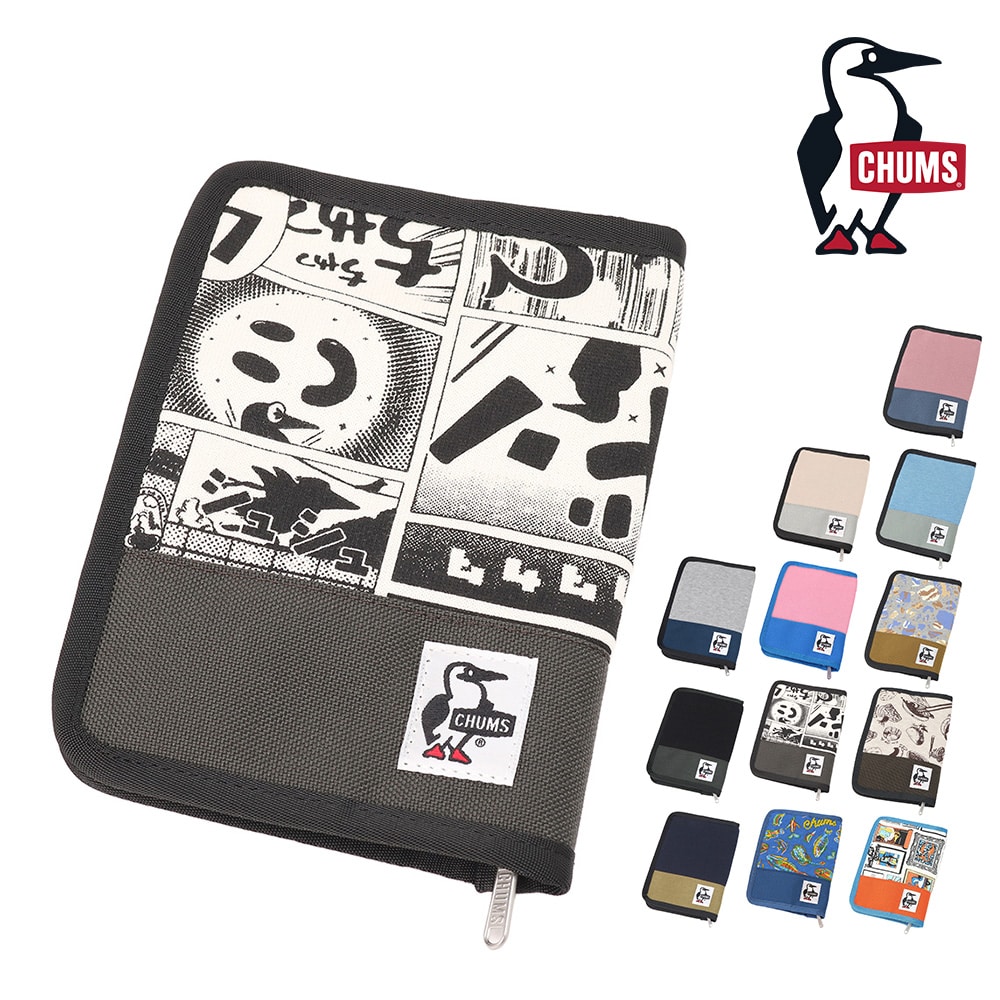 チャムス ブックカバー マルチケース CHUMS ノベルズポーチスウェットナイロン CH60-3814 6.オノマトペ -603814z404