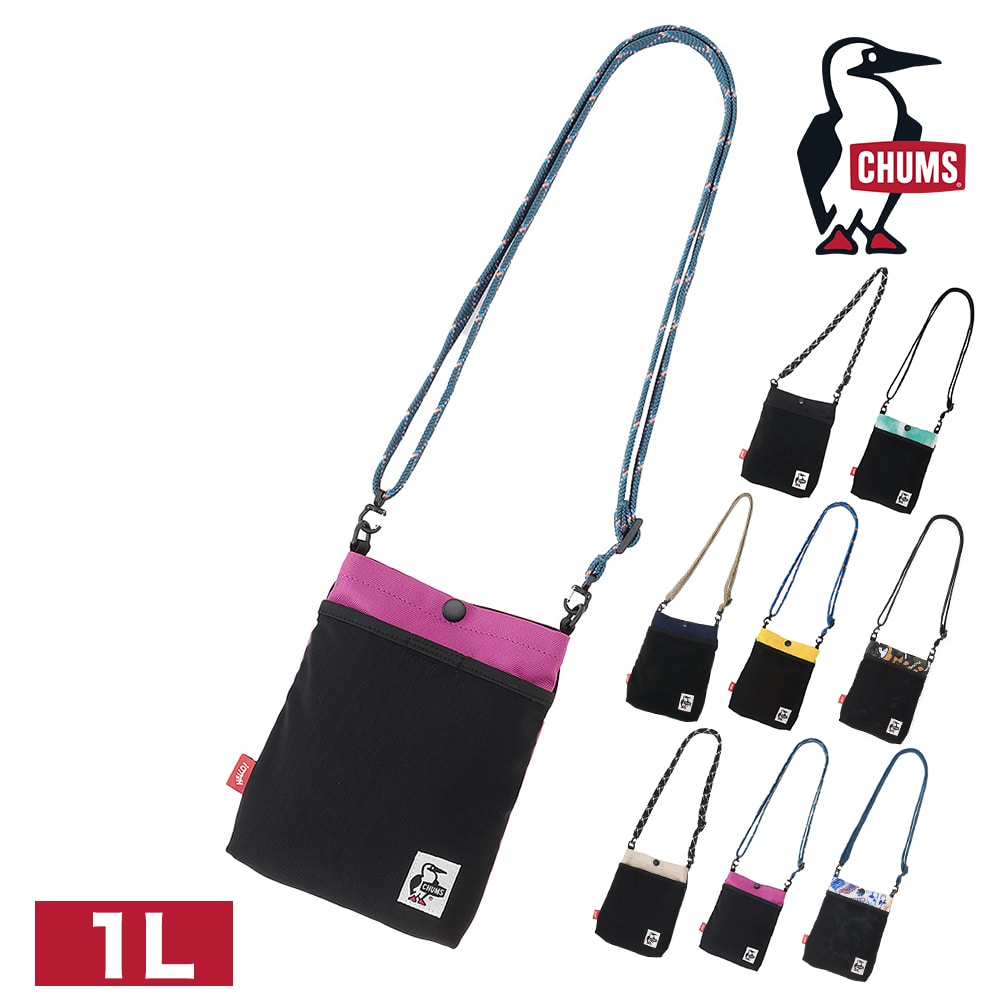 チャムス ショルダーバッグ 1L CHUMS リサイクルメッシュポケットショルダーバッグ CH60-3965 4.パープル -603965p001