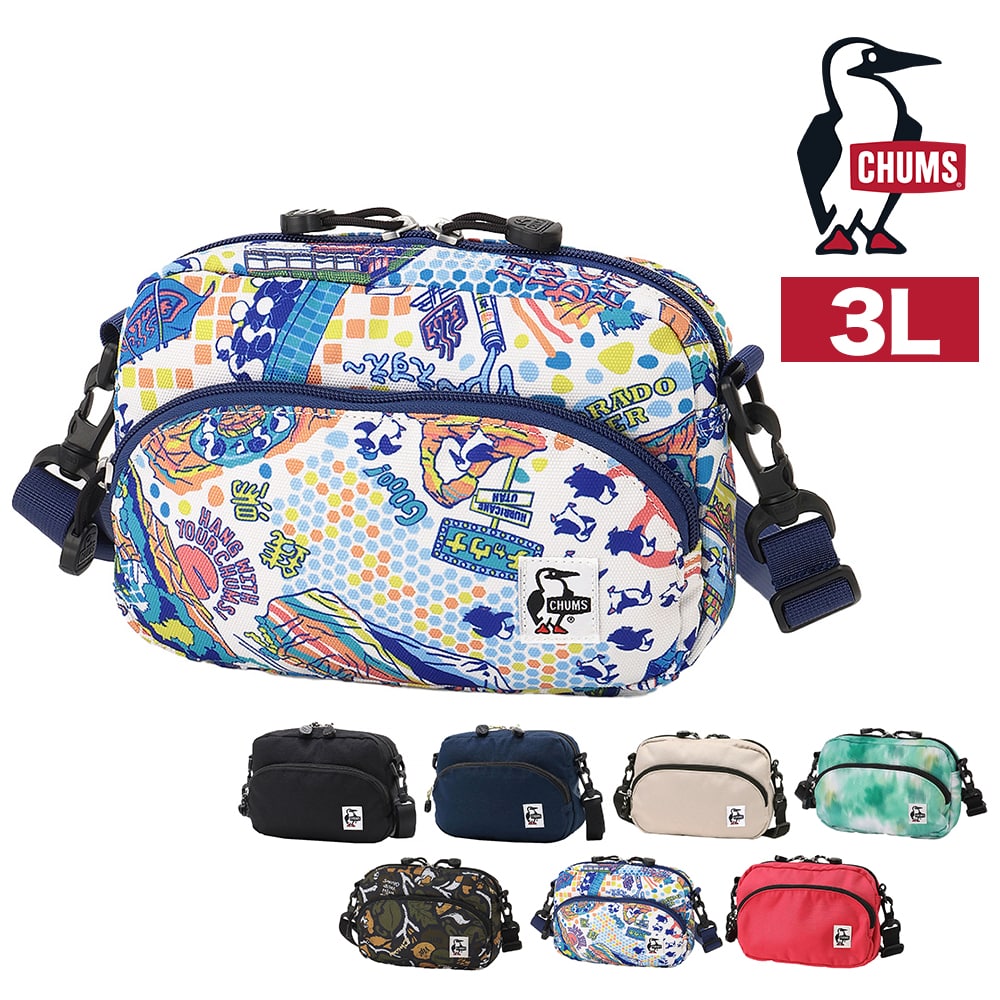 チャムス ショルダーバッグ 3L B6 CHUMS リサイクルショルダーポーチ CH60-3966 6.せんとう -603966z437