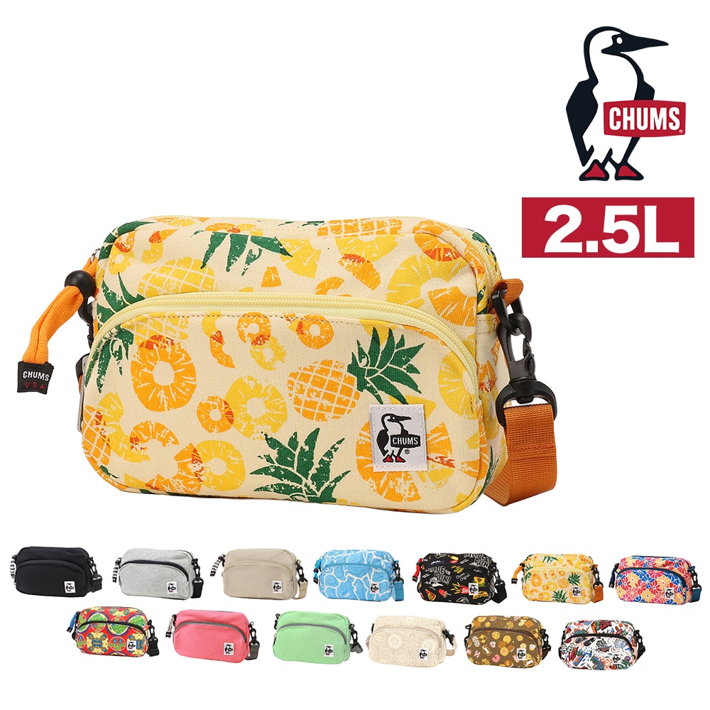 チャムス ショルダーポーチ 2WAY 2.5L ショルダーバッグ CHUMS ショルダーポーチスウェット CH60-3979 6.スタンプ -603979z408