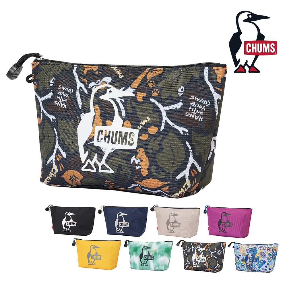 チャムス マルチポーチ 小物入れ CHUMS リサイクルブービーウインドウポーチ CH60-4063 7.フォレスト -604063z436