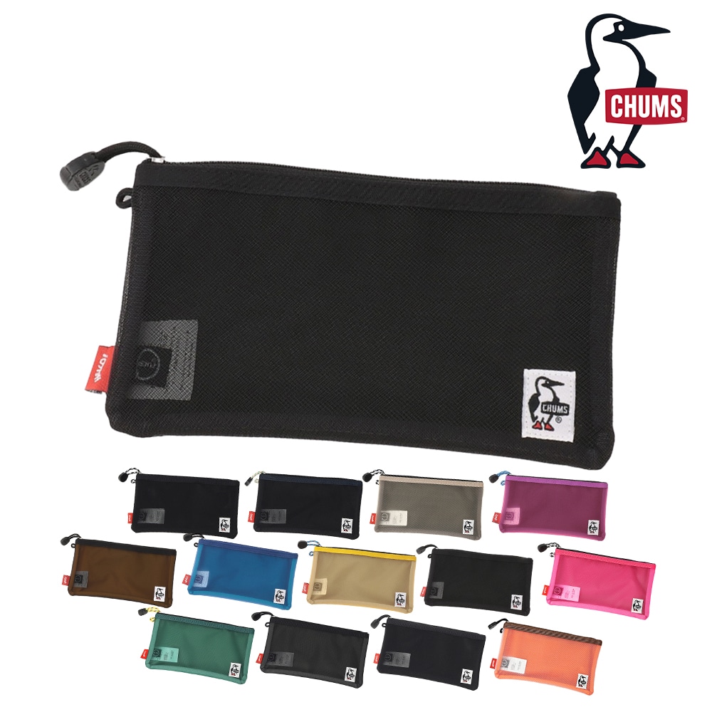 チャムス ポーチ メッシュ CHUMS リサイクルオブロングケース CH60-4064 6.ウォッシュ -604064z435