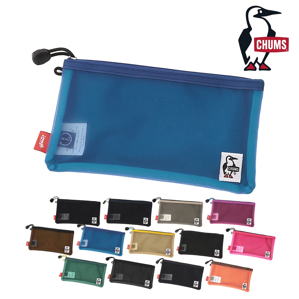 チャムス ポーチ メッシュ CHUMS リサイクルオブロングケース CH60-4064 8.せんとう -604064z437