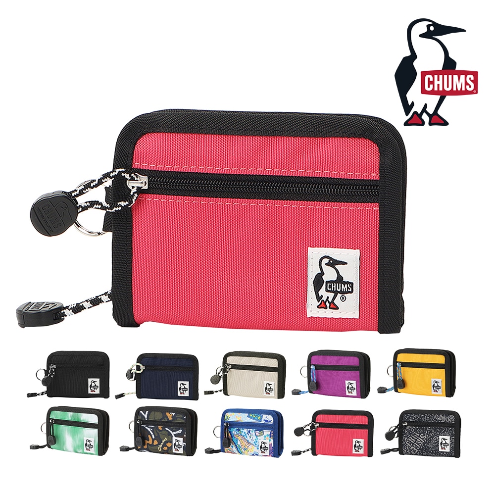 チャムス 二つ折り財布 CHUMS リサイクルパスカードウォレット CH60-4065 9.ピンク -604065r018